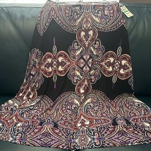 I.N.C. International Concepts, Global Escape, Curling Paisley Women’s Skirt, L